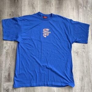 Vintage Quiksilver Shirt Mens 2XL Blue Dragon Surf Back Graphic Streetwear Tee